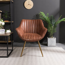 Load image into Gallery viewer, Set of 2 Bronzing Leather Leisure Dining Chair