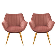 Load image into Gallery viewer, Set of 2 Velvet Leisure Dining Chairs