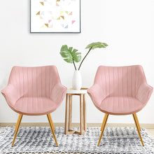 Load image into Gallery viewer, Set of 2 Velvet Leisure Dining Chairs