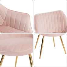Load image into Gallery viewer, Set of 2 Velvet Leisure Dining Chairs