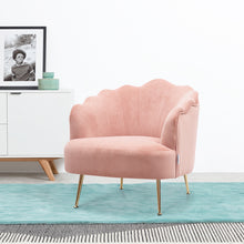 Load image into Gallery viewer, Frosted Velvet Shell Accent Chair