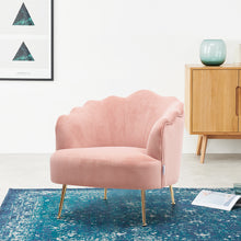 Load image into Gallery viewer, Frosted Velvet Shell Accent Chair