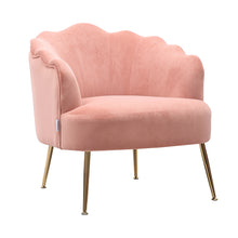 Load image into Gallery viewer, Frosted Velvet Shell Accent Chair