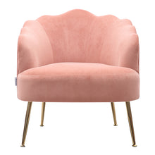 Load image into Gallery viewer, Frosted Velvet Shell Accent Chair