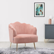 Load image into Gallery viewer, Frosted Velvet Shell Accent Chair