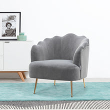 Load image into Gallery viewer, Frosted Velvet Shell Accent Chair