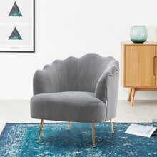 Load image into Gallery viewer, Frosted Velvet Shell Accent Chair