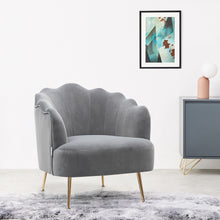 Load image into Gallery viewer, Frosted Velvet Shell Accent Chair
