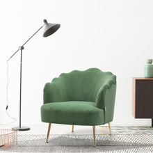 Load image into Gallery viewer, Frosted Velvet Shell Accent Chair
