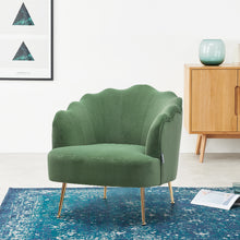Load image into Gallery viewer, Frosted Velvet Shell Accent Chair