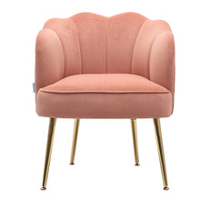 Load image into Gallery viewer, Modern Frosted Velvet Shell Accent Chair