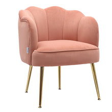Load image into Gallery viewer, Modern Frosted Velvet Shell Accent Chair