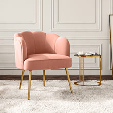 Load image into Gallery viewer, Modern Frosted Velvet Shell Accent Chair