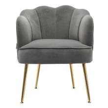 Load image into Gallery viewer, Modern Frosted Velvet Shell Accent Chair