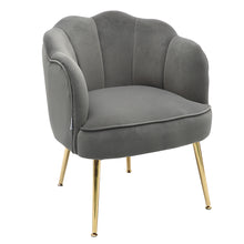 Load image into Gallery viewer, Modern Frosted Velvet Shell Accent Chair