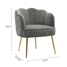 Load image into Gallery viewer, Modern Frosted Velvet Shell Accent Chair