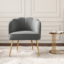 Load image into Gallery viewer, Modern Frosted Velvet Shell Accent Chair