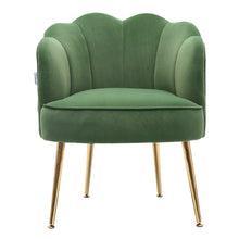 Load image into Gallery viewer, Modern Frosted Velvet Shell Accent Chair
