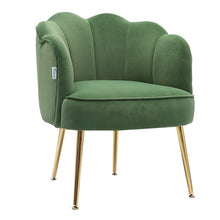 Load image into Gallery viewer, Modern Frosted Velvet Shell Accent Chair