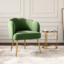 Load image into Gallery viewer, Modern Frosted Velvet Shell Accent Chair