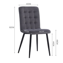 Load image into Gallery viewer, Set of 4 Frosted Velvet High Back Dining Chairs-Smokey Pink and Dark Grey