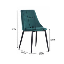 Load image into Gallery viewer, Set of 4 Velvet Dining Chairs- Grey, Pink ,Green