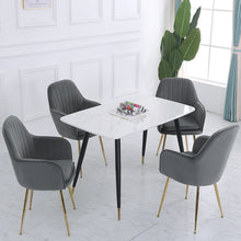 Load image into Gallery viewer, Set of 2 Velvet with Pad Dining Chairs, Grey