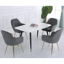 Load image into Gallery viewer, Set of 2 Velvet with Pad Dining Chairs, Grey