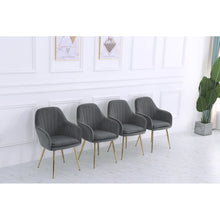 Load image into Gallery viewer, Set of 2 Velvet with Pad Dining Chairs, Grey