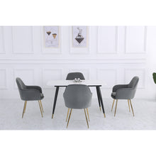 Load image into Gallery viewer, Set of 2 Velvet with Pad Dining Chairs, Grey