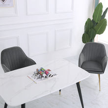 Load image into Gallery viewer, Set of 2 Velvet with Pad Dining Chairs, Grey
