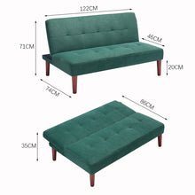 Load image into Gallery viewer, Fabric Upholstered 2 Seater Sofa Bed