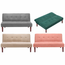 Load image into Gallery viewer, Fabric Upholstered 2 Seater Sofa Bed