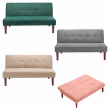 Load image into Gallery viewer, Fabric Upholstered 2 Seater Sofa Bed