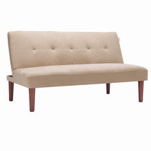 Load image into Gallery viewer, Fabric Upholstered 2 Seater Sofa Bed