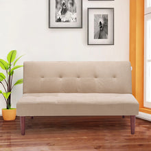 Load image into Gallery viewer, Fabric Upholstered 2 Seater Sofa Bed