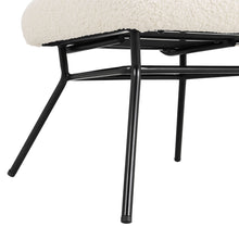 Load image into Gallery viewer, Livingandhome Metal Faux Wool Accent Chair Occasional Chair