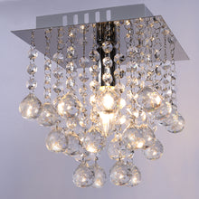Load image into Gallery viewer, Square Crystal Semi Flush Light
