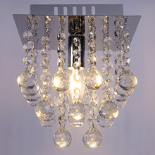 Load image into Gallery viewer, Square Crystal Semi Flush Light