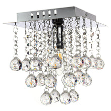 Load image into Gallery viewer, Square Crystal Semi Flush Light
