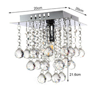 Load image into Gallery viewer, Square Crystal Semi Flush Light