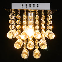Load image into Gallery viewer, Square Crystal Semi Flush Light