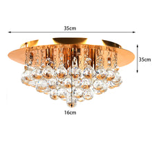 Load image into Gallery viewer, Circular Crystal Semi Flush Light