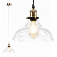 Load image into Gallery viewer, Industrial Pendant Light Glass Lamp Ceiling Lampshade, Trumpet Shape