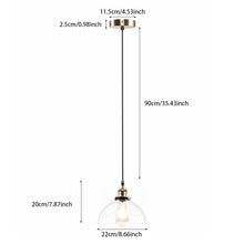 Load image into Gallery viewer, Industrial Pendant Light Glass Lamp Ceiling Lampshade, Semicircle Shape