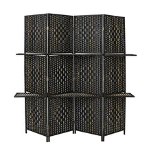Load image into Gallery viewer, Panel Folding Room Divider Privacy Separator Screen with Shelf