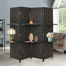 Load image into Gallery viewer, Panel Folding Room Divider Privacy Separator Screen with Shelf