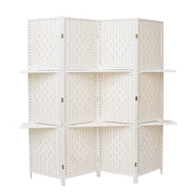 Load image into Gallery viewer, Panel Folding Room Divider Privacy Separator Screen with Shelf
