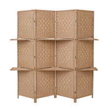 Load image into Gallery viewer, Panel Folding Room Divider Privacy Separator Screen with Shelf
