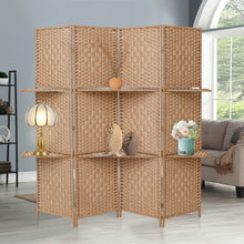 Load image into Gallery viewer, Panel Folding Room Divider Privacy Separator Screen with Shelf